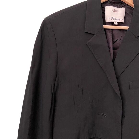 3.1 Phillip Lim black Tiered Twill Black Blazer Jacket in Size 8 - Picture 9 of 16
